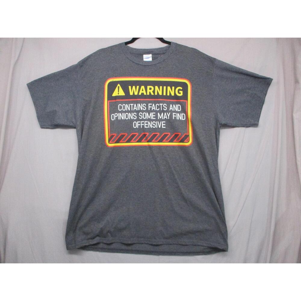 Port & Company Gray Graphic Print Unisex T-shirt Size 2XL